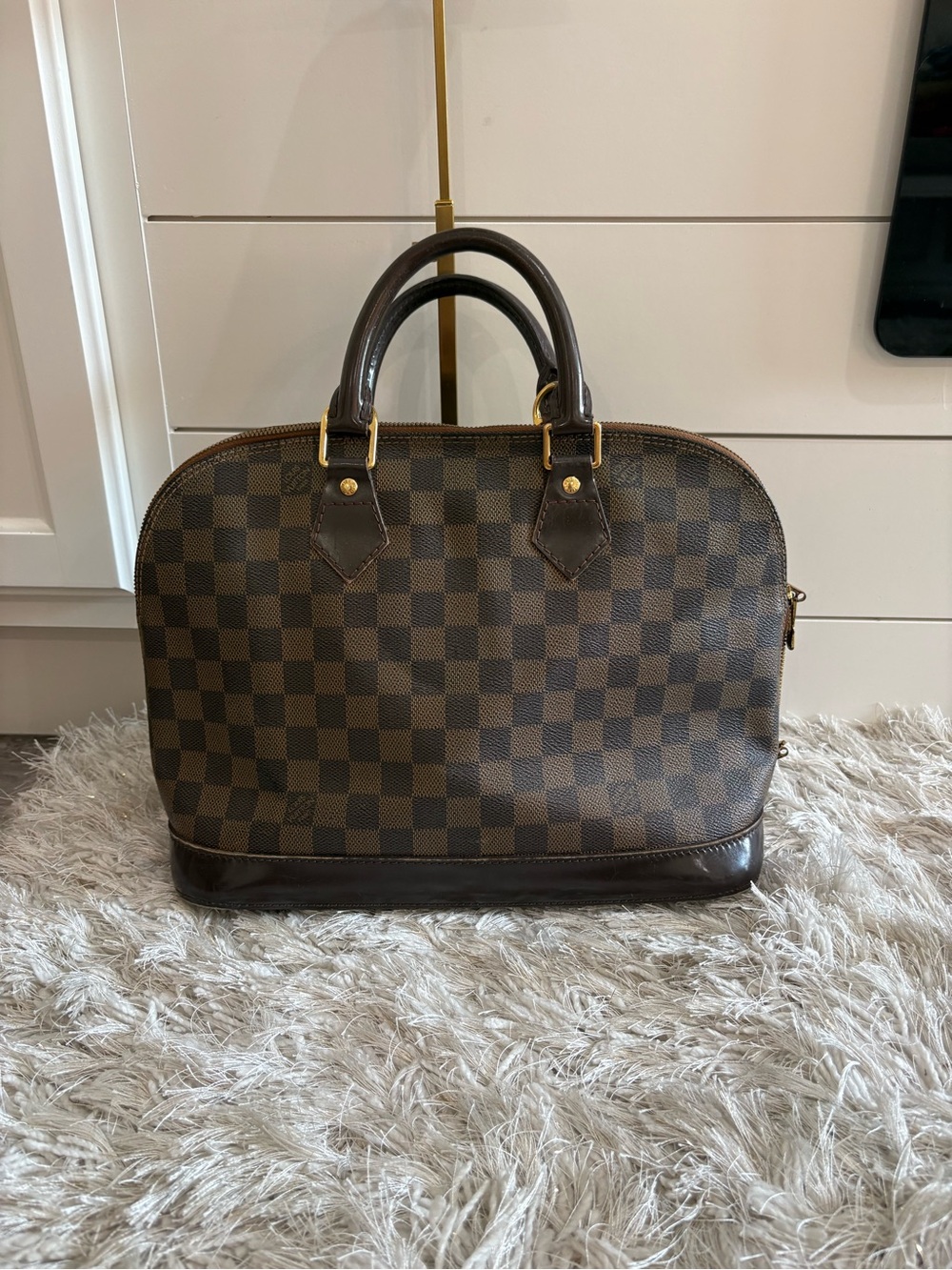 Louis Vuitton Alma PM damier ebene canvas bag
